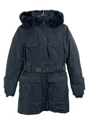 Vorschaubild 1 von Mystery Damen Parka Winterjacke Fellkapuze Gr. S Blau