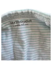 Vorschaubild 4 von Baby Body Kurzarm Gestreift Türkis Baumwolle Gr. 68