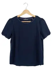 Vorschaubild 1 von Damen T-Shirt Basic Kurzarm Schwarz Größe M Rundhals