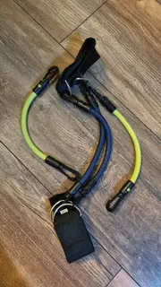 Vorschaubild 2 von Bein-Tubes Widerstandsband Set Fitness Training Gelb Blau