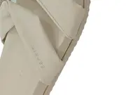 Vorschaubild 4 von Pantoletten Damen Gr. 41 Beige Kunstleder Sommer Casual Sandalen