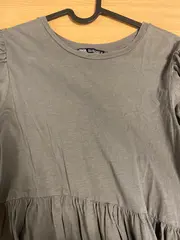 Vorschaubild 6 von Damen Maxikleid Grün Gr. M Baumwolle mit Puffärmeln