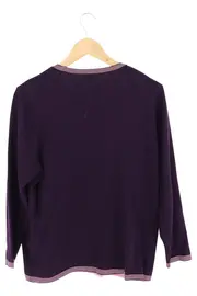 Vorschaubild 2 von AtelierGS Damen Strickjacke Lila Gr. 38/M Casual Klassisch Preppy