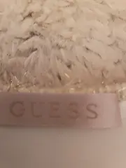 Vorschaubild 2 von Damen Strick Crop Top Glitzer Beige Gr. L Pullunder Glamourös