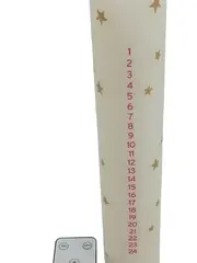 Vorschaubild 7 von LED Adventskalender Kerze Sterne Zahlen 1-24 Fernbedienung Weiß 28cm