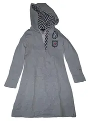 Vorschaubild 1 von Sportkleid Kinder Gr. 122 Grau Kapuze Hoodie Kleid