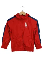 Vorschaubild 1 von Kinder Trainingsjacke Rot Gr. 122 (7) Kapuze Logo
