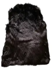 Vorschaubild 2 von Damen Kunstpelz Weste Gr. 36 Schwarz Modisch Fellweste