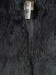 Vorschaubild 4 von Damen Kunstpelz Weste Gr. 36 Schwarz Modisch Fellweste