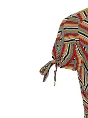 Vorschaubild 5 von Hemdblusenkleid Damen XS Retro Streifen Mehrfarbig Viskose