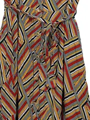 Vorschaubild 4 von Hemdblusenkleid Damen XS Retro Streifen Mehrfarbig Viskose