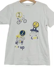 Vorschaubild 2 von T-Shirt Kinder Grafik Druck Weiß Baumwolle Gr. 128