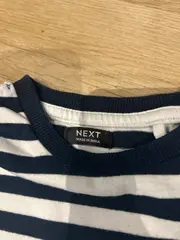 Vorschaubild 2 von Kinder Langarmshirt Weihnachtsmann gestreift Applikationen Blau Gr. 92