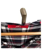 Vorschaubild 4 von Damen Bluse Kariert Blau Langarm Modal Viskose Gr. 42