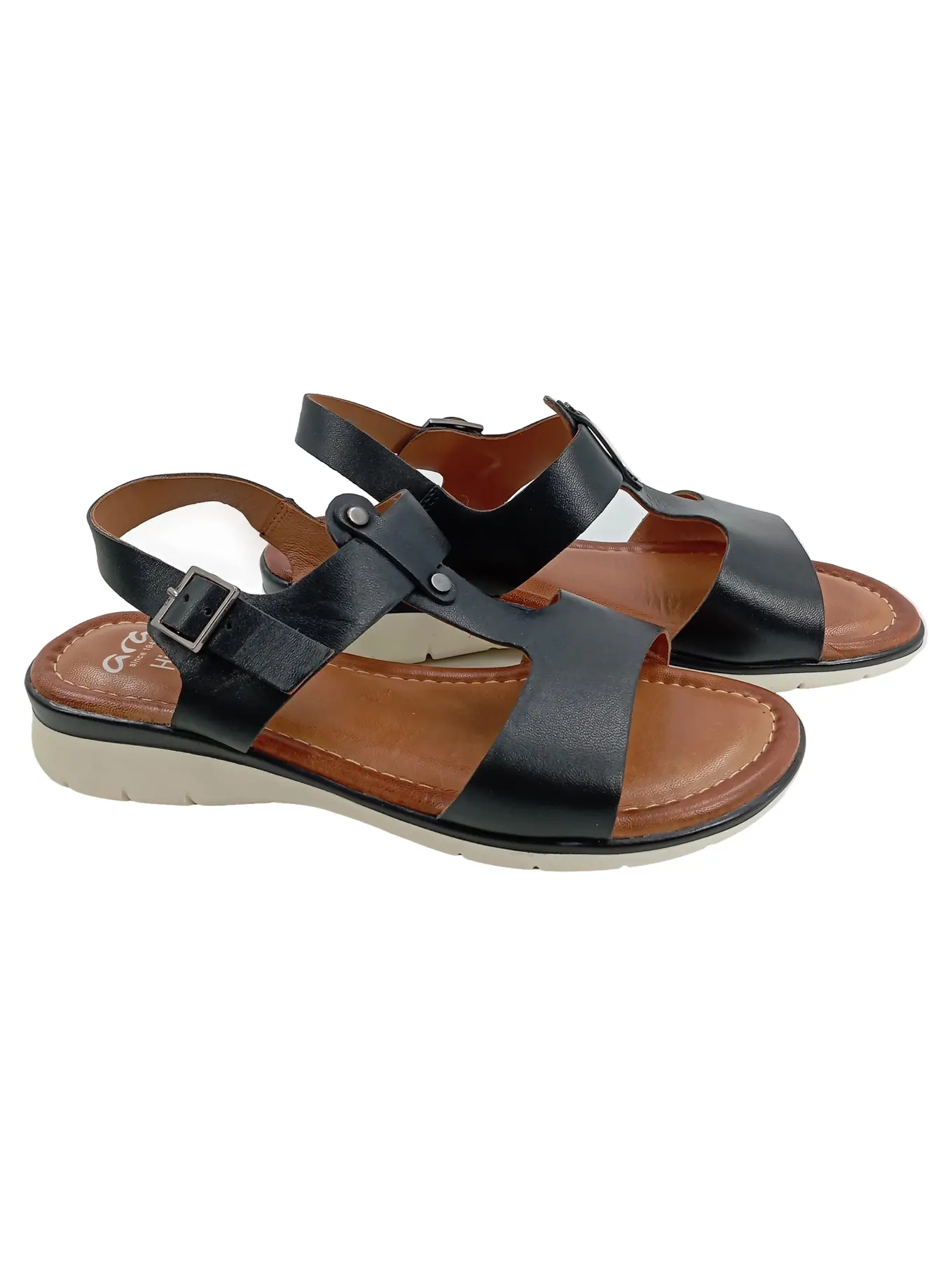 ARA Damen Sandalen High Soft Gr. 38 Schwarz Casual Bequeme Sommerschuhe