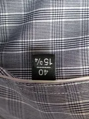 Vorschaubild 4 von Herren Freizeithemd Slim Fit Gr. 40 KW 40 Grau Kariert Baumwolle