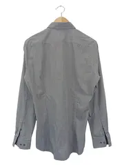 Vorschaubild 2 von Herren Freizeithemd Slim Fit Gr. 40 KW 40 Grau Kariert Baumwolle