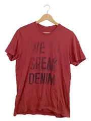 Vorschaubild 1 von Herren T-Shirt Rot Schriftzug Print Gr. M Casual