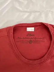 Vorschaubild 3 von Herren T-Shirt Rot Schriftzug Print Gr. M Casual