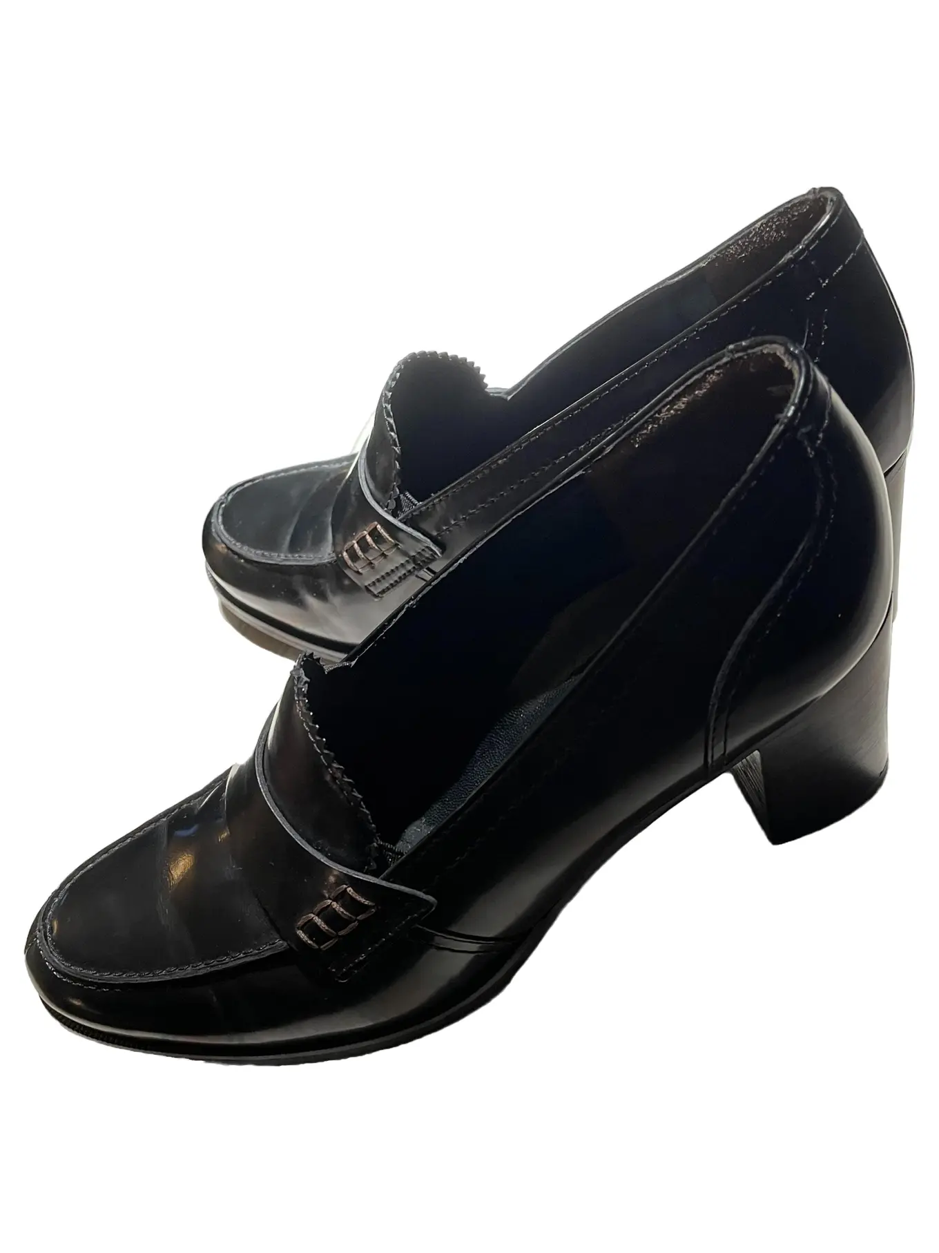 PAUL GREEN Damen Slipper Loafer Klassisch Schwarz Gr. 39 UK6 Elegant