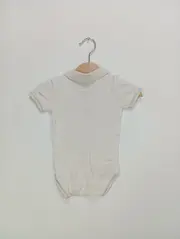 Vorschaubild 2 von Baby Body Gr. 62 Beige Gestreift Tiermotiv Polo-Kragen Baumwolle
