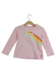 Vorschaubild 1 von Langarmshirt Mädchen Gr. 92 Rosa Regenbogen Logo Glitzer