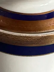 Vorschaubild 3 von Porzellan Dose Deckel Echt Kobalt Scharffeuer Gold Blau