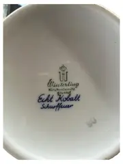 Vorschaubild 2 von Porzellan Dose Deckel Echt Kobalt Scharffeuer Gold Blau