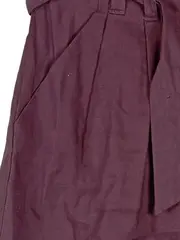 Vorschaubild 3 von Damen Shorts Gr. 34 Lila Casual mit Bindegürtel Leinen-Mix