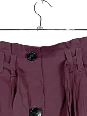 Vorschaubild 2 von Damen Shorts Gr. 34 Lila Casual mit Bindegürtel Leinen-Mix