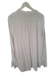 Vorschaubild 2 von Damen Bluse Weiß Gr. 38/M Casual Langarm Viskose