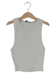 Vorschaubild 1 von Damen Top Shirt Rippstrick Basic Beige Gr. 36/S