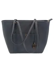 Vorschaubild 1 von Damen Henkeltasche Tote Bag Leder Blau Navy Shopper