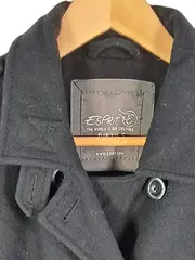 Vorschaubild 2 von Damen Wollmantel Kurzmantel Schwarz Gr. 42 Wolle Klassisch