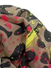Vorschaubild 6 von Schlauchschal Damen Loop Schal Leopard Neon Bommel Mehrfarbig