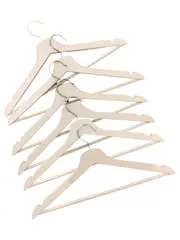 Vorschaubild 1 von HÅLLBAR Kleiderbügel Holz 43 cm Weiß 6er Set Hosenbügel