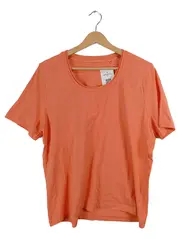 Vorschaubild 1 von Basic T-Shirt Damen Gr. L/42 Orange Rundhals Baumwolle