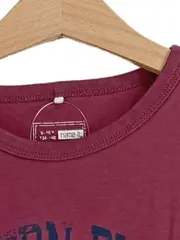 Vorschaubild 3 von Langarmshirt Rugby Schriftzug Logo Print Rot Gr. 140