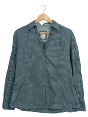 Vorschaubild 1 von Hemdbluse kariert Grün Gr. 40/L Damen Langarm Baumwolle