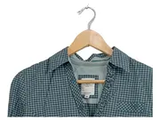 Vorschaubild 3 von Hemdbluse kariert Grün Gr. 40/L Damen Langarm Baumwolle