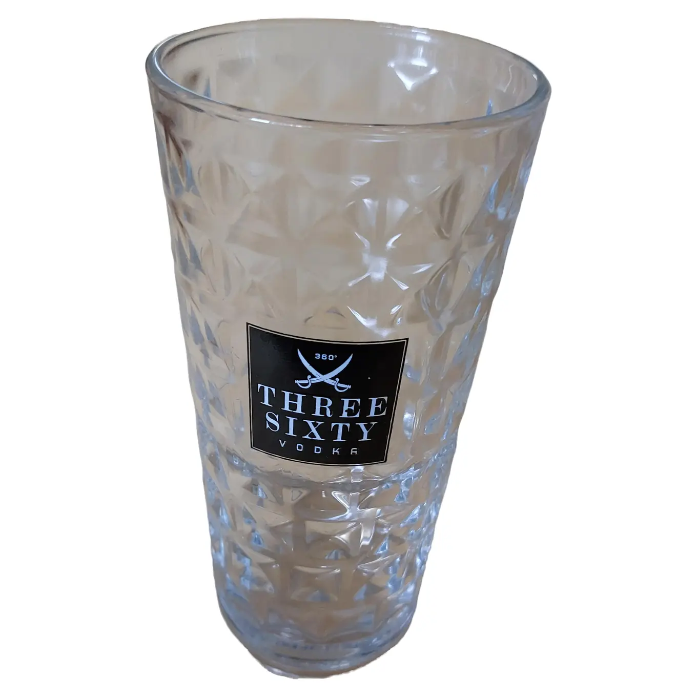 THREE SIXTY VODKA Glas Trinkglas Modern Transparent 16cm
