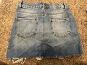 Vorschaubild 2 von Kinder Jeansrock Gr. 140 Blau mit Perlen und Rissen Modern