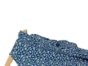 Vorschaubild 4 von Damen Freizeitkleid Blumenmuster Blau Gr. M Viskose