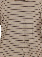 Vorschaubild 4 von Damen Langarmshirt Gestreift Beige Gr. 38;M Baumwolle