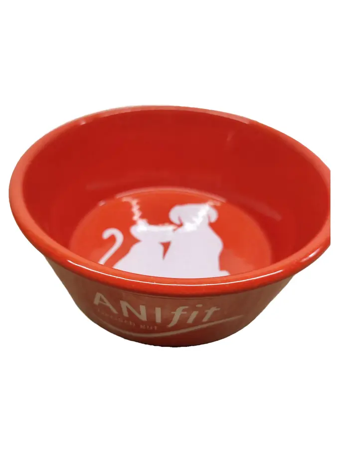 ANIFIT Futternapf Keramik Napf Rot fr Hund Katze Tier