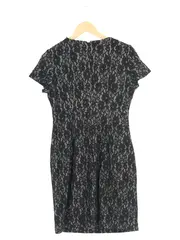 Vorschaubild 1 von Etuikleid Damen Gr. 36/S Schwarz Spitze Elegant Business Kleid