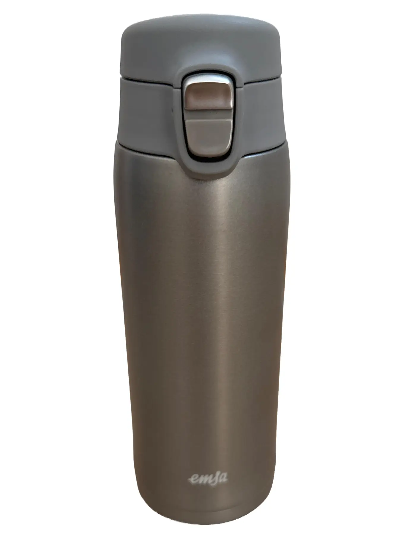 EMSA Thermobecher Isolierbecher Grau 500ml Edelstahl Modern Praktisch