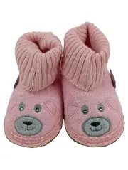 Vorschaubild 2 von Kinder Hausschuhe Rosa Gr. 17/18 Bärenmotiv Casual Baby Schuhe