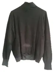 Vorschaubild 2 von Damen Pullover Rollkragen Grün Gr. L Viskose Basic