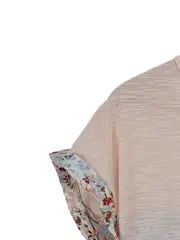 Vorschaubild 2 von Damen T-Shirt Gr. 36/S Rosa Blumenmuster Rüschen Feminin